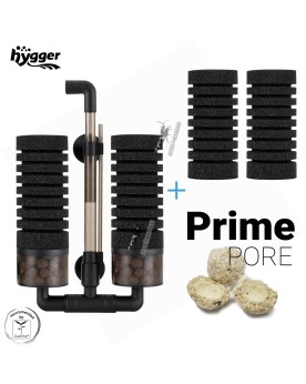 Hygger Filtre Exhausteur à Compartiment + Média