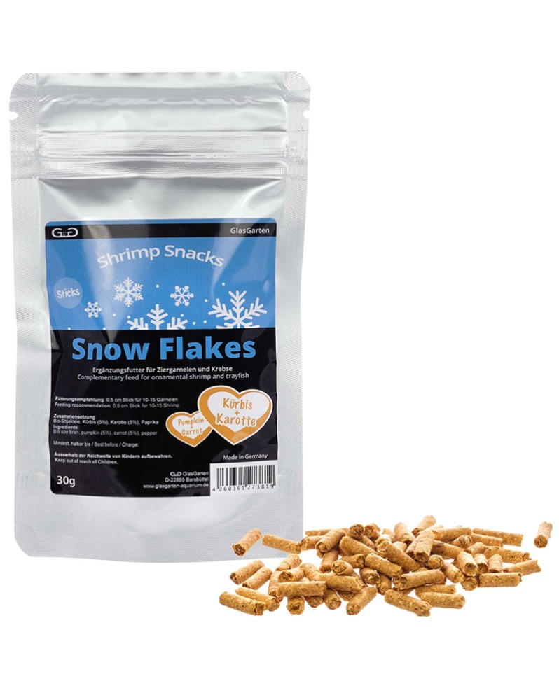 Shrimp Snack Snow Flakes, Citrouille, Carotte 30g